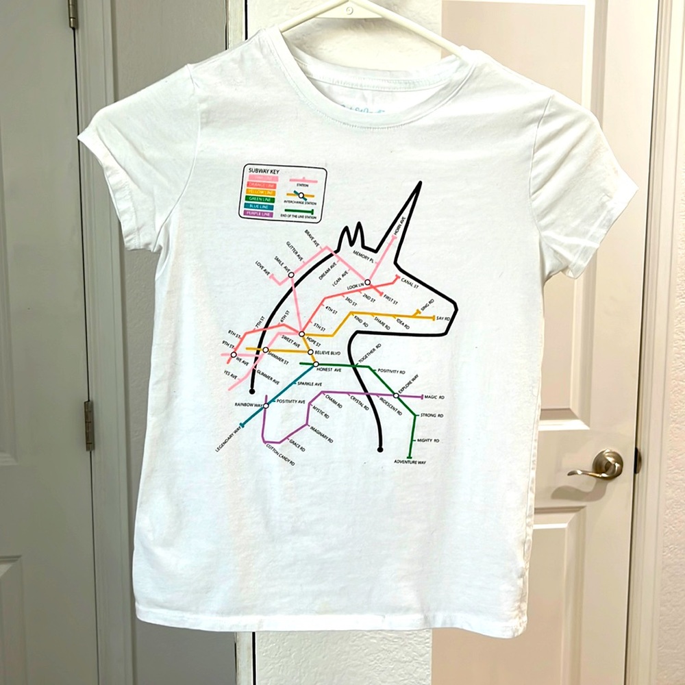 Girls short sleeve unicorn T-shirt